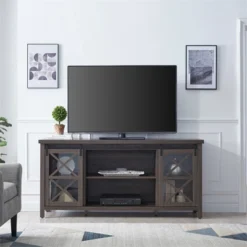 68 In. Alder Brown TV Stand - Henn&Hart -Lush Living Store GUEST ae5bfcf7 eb04 4a78 80b9 dcec7b26e1bc