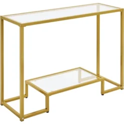Yaheetech 2-Layer Tempered Glass Console Table Accent Glass Shelf For Hallway 19 Yaheetech 2-Layer Tempered Glass Console Table Accent Glass Shelf For Hallway -Lush Living Store GUEST ae622270 c969 48f5 8d30 4f8901c29237