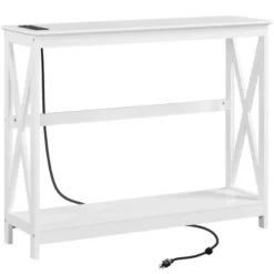 Yaheetech 2-Tier Sofa Table With Outlet For Hallway/Living Room/Corridor -Lush Living Store GUEST ae7d9c7e c049 4f89 808f 76b217af1f7c