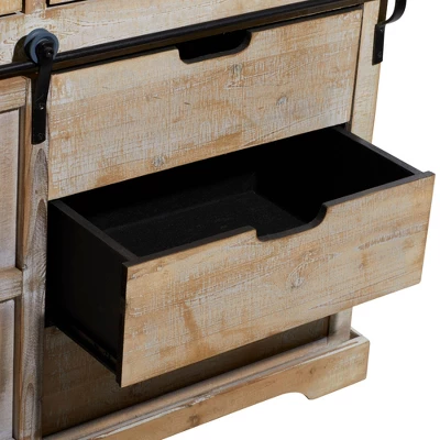 Farmhouse 5 Drawer Cabinet Brown - Olivia & May 14 Farmhouse 5 Drawer Cabinet Brown - Olivia & May - Image 12