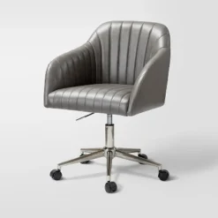 Luca Vegan Leather Height-adjustable Ergonomic Office Chair With Elegant Channel Design Task Chair| ARTFUL LIVING DESIGN -Lush Living Store GUEST ae827275 6e4a 4c5b a3fe 2d2e7d68f191