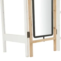 Eclectic Wood Room Divider Screen With Mirror White - Novogratz -Lush Living Store GUEST aebfd5d3 16cc 4b26 88ea b5e7c0ab7300