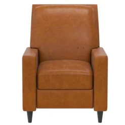 Lana Pushback Recliner Living Room Accent Chair Camel Faux Leather - Novogratz -Lush Living Store GUEST af0d8ce6 d313 4050 8e8b 11f6f0525638