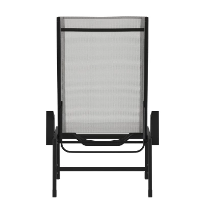 Flash Furniture Brazos Set Of 2 Adjustable Chaise Lounge Chairs With Arms, All-Weather Outdoor Five-Position Recliners 10 Flash Furniture Brazos Set Of 2 Adjustable Chaise Lounge Chairs With Arms, All-Weather Outdoor Five-Position Recliners - Image 8