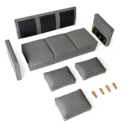 Hana Modern Linen Fabric Sofa/Couch With Armrest Pockets - Mellow -Lush Living Store GUEST af305c9e ab31 4890 866e 43c8fc7ab6d4