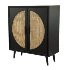 Bohemian Wood Cabinet Black - Olivia & May -Lush Living Store GUEST af623064 3d78 4f32 b900 df308c5602d4