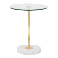 C End Contemporary Table White/Gold - LumiSource -Lush Living Store GUEST afaac6dd 1784 41ea b809 553a4331d86c