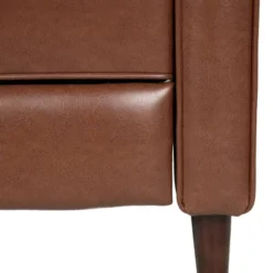 Mervynn Mid-Century Modern Button Tufted Recliner Cognac Brown/Dark Espresso - Christopher Knight Home -Lush Living Store GUEST afc771fb 6460 4194 83f8 601108416b66