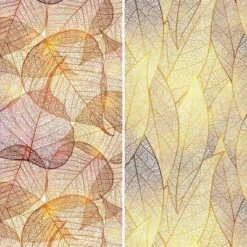 6" Double Sided Ethereal Leaves Canvas Room Divider Gold - Oriental Furniture -Lush Living Store GUEST b0328922 fd7b 4547 8c72 2add58ec2818
