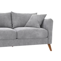 Magnolia 2 Seater Loveseat Sofa With Pillows Pocket Coil Seating Light Gray Velvet - Novogratz -Lush Living Store GUEST b07af93e 688d 4e93 8753 2345ae4a807f