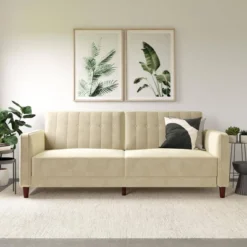 Isabella Tufted Transitional Futon - Room & Joy -Lush Living Store GUEST b09e5f97 02f1 4021 a1d3 6f1c53f77d19
