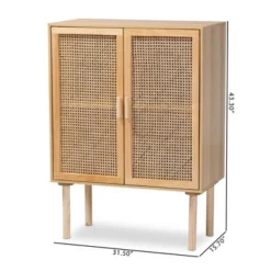 Maclean Rattan Wood 2 Door Storage Cabinet Natural/Brown - Baxton Studio 22 Maclean Rattan Wood 2 Door Storage Cabinet Natural/Brown - Baxton Studio -Lush Living Store GUEST b0ab00c9 f4bc 4d82 a7b9 6cd0b143e6a2