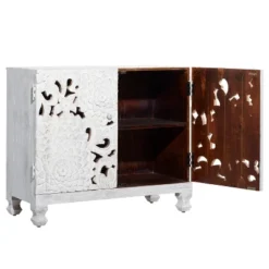 Mediterranean Carved Wood Cabinet White - Olivia & May -Lush Living Store GUEST b1248bfa d73e 460c 8d35 09b512bf8d67