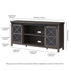 68 In. Alder Brown TV Stand - Henn&Hart -Lush Living Store GUEST b1666cae fe64 4cf2 936c d027c4ab92c0