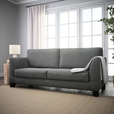 85" Holly Upholstered Flared Arm Sofa Charcoal - Brookside Home 5 85" Holly Upholstered Flared Arm Sofa Charcoal - Brookside Home - Image 3
