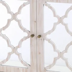 Two Door With Mirrored Front Storage Cabinet Whitewash - StyleCraft -Lush Living Store GUEST b1d0605d 6984 497d 9dec 951b9d496f25