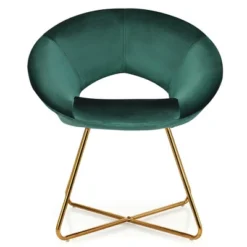 Costway Set Of 2 Accent Velvet Chairs Dining Chairs Arm Chair W/Golden Legs -Lush Living Store GUEST b1f76711 b66b 4e85 80b5 ff32d9c124eb