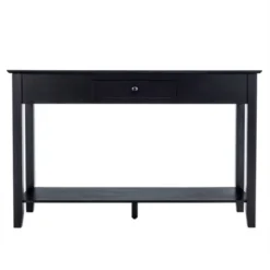 Costway Console Table With Drawer Shelf 2 Tier Sofa Side Accent Table Black -Lush Living Store GUEST b2500451 101c 4f47 856d 1fea38da5f72