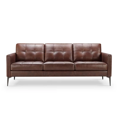 Tangelo Leather Sofa Brown - Abbyson Living 5 Tangelo Leather Sofa Brown - Abbyson Living - Image 3