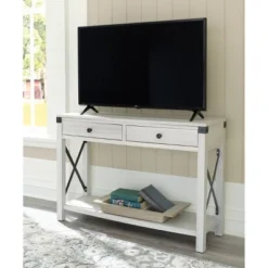 Bayflynn Console Sofa Table White - Signature Design By Ashley -Lush Living Store GUEST b2f2108a 8804 485b 9a49 bc9f5d7a4068