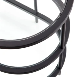 Black Bronze Oval TV Stand - Henn&Hart -Lush Living Store GUEST b36fc26e 037e 456a 89cb 9868b9c6bbef