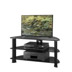 Corner TV Stand For TVs Up To 43" Black - CorLiving -Lush Living Store GUEST b3895291 21ae 4795 9761 d76624055a52