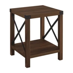 Sophie Rustic Industrial X Frame Side Table - Saracina Home -Lush Living Store GUEST b38fb952 0582 4a7b a09a bddaae21d7c2