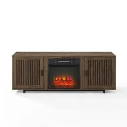 58" Silas Low Profile TV Stand For TVs Up To 65" With Fireplace Walnut - Crosley -Lush Living Store GUEST b3a7715d 3985 437d 80a0 5bee9871d335