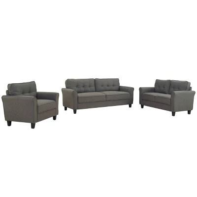 Harwin Loveseat Heather Gray - Lifestyle Solutions 8 Harwin Loveseat Heather Gray - Lifestyle Solutions - Image 6