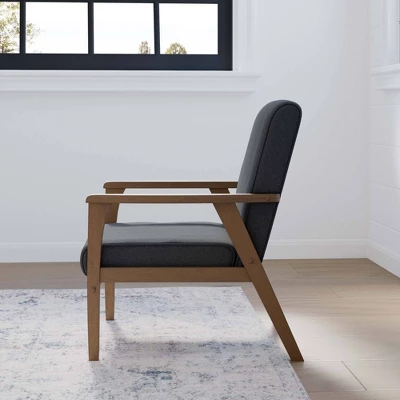 Lara Exposed Arm Accent Chair Charcoal - Brookside Home 7 Lara Exposed Arm Accent Chair Charcoal - Brookside Home - Image 5