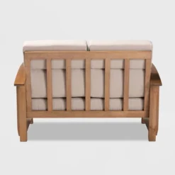 Charlotte Fabric Upholstered Wood 2 Seater Loveseat Taupe/Brown - Baxton Studio -Lush Living Store GUEST b452b4f1 4635 477d bf03 e4293bd96506
