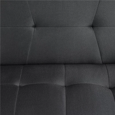 Yaheetech Fabric Futon Sofa Bed With Armrest Adjustable Backrest For Living Room 9 Yaheetech Fabric Futon Sofa Bed With Armrest Adjustable Backrest For Living Room - Image 7