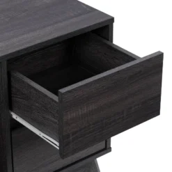Hollywood Wood Grain TV Stand For TVs Up To 55" With Drawers Dark Gray - CorLiving -Lush Living Store GUEST b4b5359e 37d9 4320 acb4 ac15539b9e69