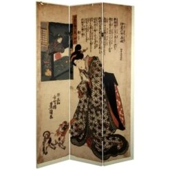 6' Tall Double Sided Japanese Figures Room Divider - Oriental Furniture -Lush Living Store GUEST b4c0ff1b 0cea 4020 949d e1db53d36f75