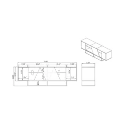 Yang Contemporary TV Stand For TVs Up To 70" Gray - MiBasics -Lush Living Store GUEST b4c468f7 c019 468d 913a 74883a1ebd54