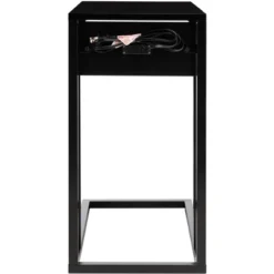 Portland Usb Side Table - Black - Safavieh -Lush Living Store GUEST b51a99ae fcd0 4418 8cf1 979b4512ccf2