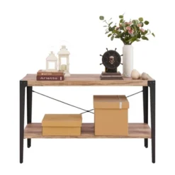 Modern Industrial Console Table Metal/Distressed Wood - Danya B. -Lush Living Store GUEST b51ac639 6755 4eb4 ad81 b8eb7f481562