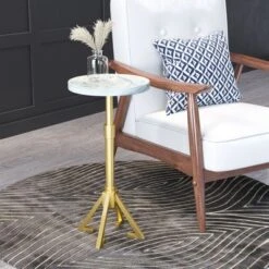 Augustus Side Table Marble White - ZM Home -Lush Living Store GUEST b51be04c c1d3 43ab b519 465749fdb628