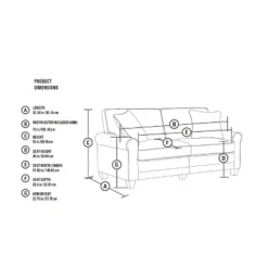 73" RTA Copenhagen Collection Sofa Rye Brown - Serta -Lush Living Store GUEST b600ca72 0daa 4a03 ab92 9e0ace303b6f