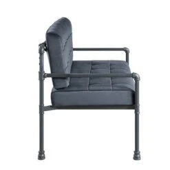 51" Brantley Sandy Gray Finish Loveseat Gray Velvet - Acme Furniture -Lush Living Store GUEST b6082f0e 5b04 4035 a3d7 c4b9ff93bbb5