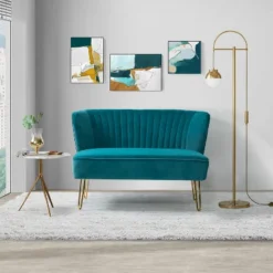 Ainhoa 45" Contemporary Solid And Manufactured Wooden Frame Loveseat | ARTFUL LIVING DESIGN -Lush Living Store GUEST b61d908f b926 427c a8de 9253f706a05c