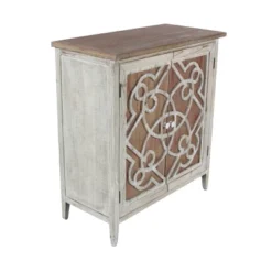 Natural Wood Cabinet With Trellis Doors Light Brown - Olivia & May -Lush Living Store GUEST b6564428 09dd 49c4 82aa 54932830a594