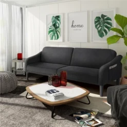 Yaheetech Upholstered Convertible Sofa Bed Futon With Adjustable Split Back -Lush Living Store GUEST b65fa624 e6ad 4997 8162 4fee5309a93d