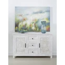 Flora 2 Door 3 Drawer Credenza White Wash - Treasure Trove Accents -Lush Living Store GUEST b679fe82 5498 4c6d 8ade f087cd99facb