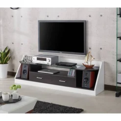 Henry Storage TV Stand For TVs Up To 78" White/Espresso - MiBasics -Lush Living Store GUEST b6ab091f 4ca4 4077 aebf 8ca9397328b7