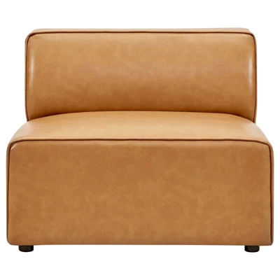 Mingle Vegan Leather Armless Chair - Modway 5 Mingle Vegan Leather Armless Chair - Modway - Image 3