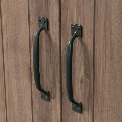 Homeplus 2 Door Farmhouse Storage Cabinet Salt Oak - Sauder 5 Homeplus 2 Door Farmhouse Storage Cabinet Salt Oak - Sauder - Image 3