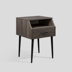 Modern 1 Drawer Angled Side Table - Saracina Home -Lush Living Store GUEST b736eb41 e6d5 4b13 a83e a23c9665cf46