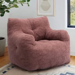 Panpan Bean Bag Chairs With Memory Foam,37" W Faux Fur Teddy Bean Bag Chair,Fluffy Lazy Sofa-The Pop Maison -Lush Living Store GUEST b77082e7 fcc2 4b1a 9c75 7220a1b31d49
