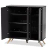 Kelson Wood 3 Door Cabinet Dark Gray/Gold - Baxton Studio -Lush Living Store GUEST b79d6659 b0bc 499e 9777 3a0ab12a9077